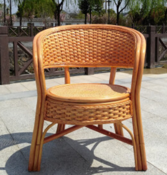 樂(yuè)米優品 天然真藤椅子 老人(rén)陽台桌椅休閑滕椅單人(rén)客廳藤椅茶幾三五件(jiàn)套家具 送坐墊 金(jīn)黃(huáng)色椅子一把