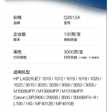 彩格适用(yòng)惠普m1005硒鼓惠普1020硒鼓q2612a 12a 1020plus 1010 1012 1015 1018佳能(néng)lbp2900+打印機硒鼓墨盒